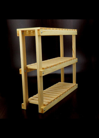 Подставка для цветов из дерева Берчулес 20х70 ваниль (ЦВП-20708502) No Brand (328228402)