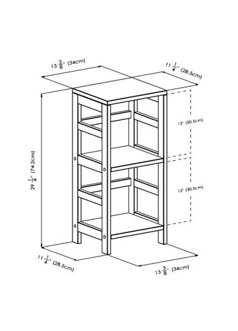 Стелаж кухонний з дерева Декло 3 венге (СТА-302812) No Brand (327867018)