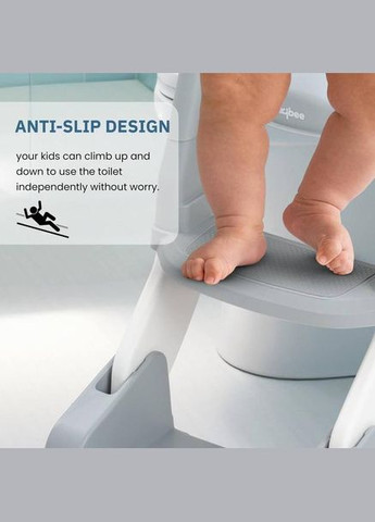 Дитяче складне сидіння на унітаз зі сходинками та ручками + горщик 3 в 1 TOIMAYS арт 5036 Синій No Brand (333844511)