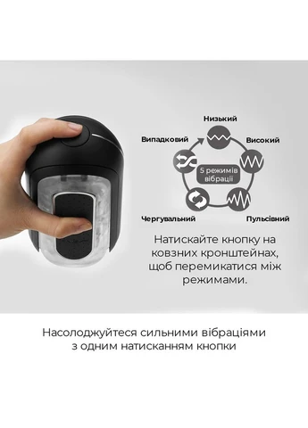 Вібромастурбатор Flip Zero Electronic Vibration Black, змінна інтенсивність, розкладний Tenga (303886979)