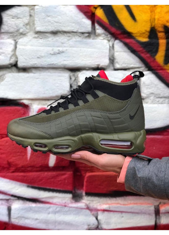 КРОССОВКИ ЖЕНСКИЕ NIKE AIR MAX 95 SNEAKERBOOT GREEN НАЙК АИР МАКС 95 No Brand серые зима (367167273)