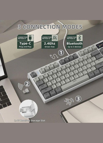 Клавіатура K86 Grey | RGB підсвітка | HotSwap ATTACK SHARK (354224131)