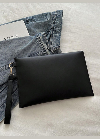 Жіноча класична сумка клатч 10421 на ремінці чорна No Brand (313235638)