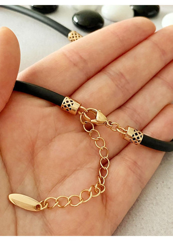 Каучук 47см-52см + Крестик. Позолота. Каучуковый Шнур, Шнурок No Brand (363330286)