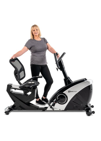 Горизонтальный велотренажер HS-070L Helix серебристый iConsole+ Hop-Sport (301538782)