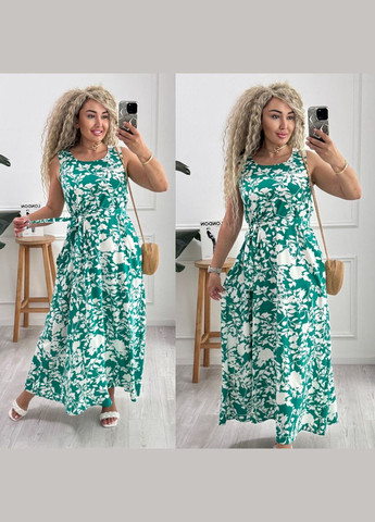 Зелена повсякденний, кежуал жіноча сукня Style Point з абстрактним візерунком