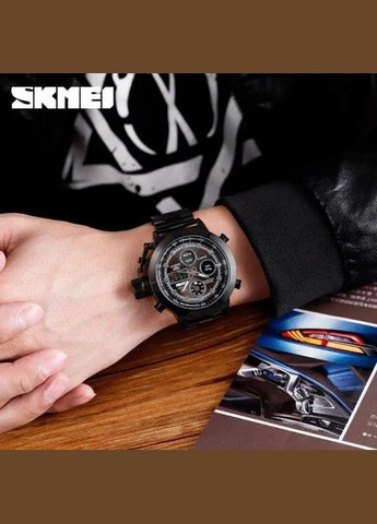 Часы наручные мужские 1515BK BLACK, часы наручные электронные тактические. Цвет: черный Skmei (364664177)