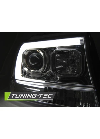 Передние фары Jeep Grand Cherokee (1999-2005) хром с LED-габаритами (ЦЕНА ЗА ПАРУ) Tuning-Tec Grand Grand-Cherokee (398179499)