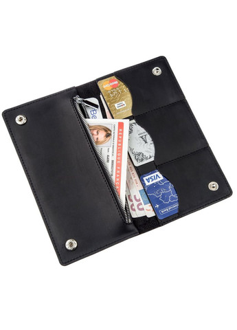 Гаманець чоловічий шкіряний вертикальний вінтажна шкіра 16200 Чорний Shvigel (306881884)