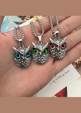 Симпатичний кулон сова з зеленими очима (NR0077_2) No Brand (315885462)