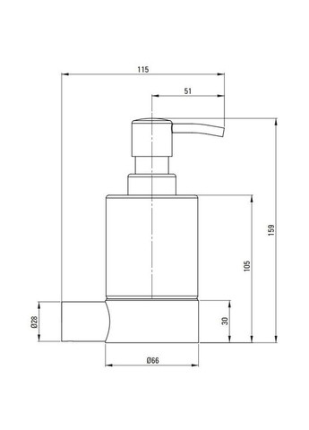 Дозатор для мила 200 мл хром (ADR_0421) Deante (322912106)