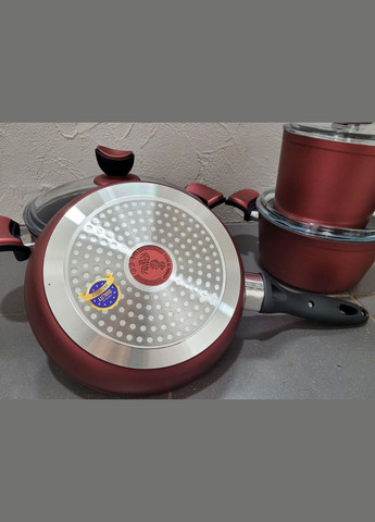 Набор посуды кастрюль премиум класса Casa Royal Elite Titanium с покрытием Bio Titanium 7 предметов No Brand (317045225)