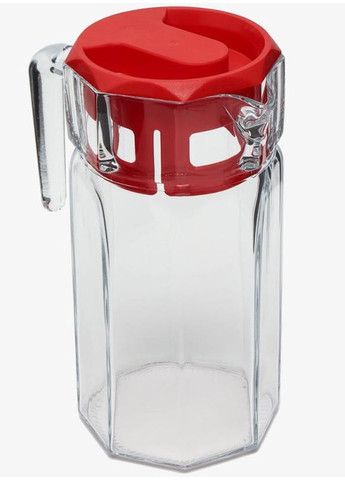 Глек скляний Kosem 1235мл з пластиковою кришкою для води та соку контейнер для напоїв Pasabahce (368987827)