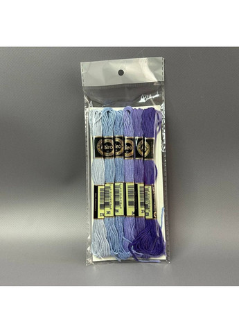 (6 шт по 8м) Набір муліне Airo (нитки для вишивання) - бузковий мікс (3747-333) Plus-plus (353393197)