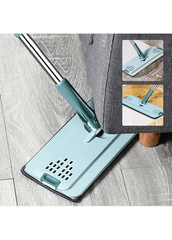 Швабра з відром Cleaning Mop LK-03 з функцією віджимання, прибирання сухими руками Зелена No Brand (340111792)