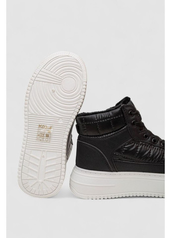 Кроссовки женские зимние на меху, 248RK03 Ager чёрно-белые всесезоны (368375630)