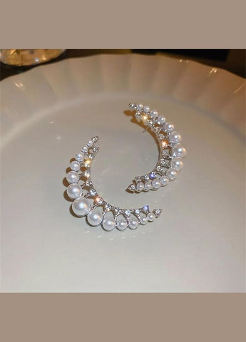 Сережки "місяць" з перлинками, сережки з місяцем, сережки з перлинками, сережки з перлинами Fashion Jewelry (337718665)