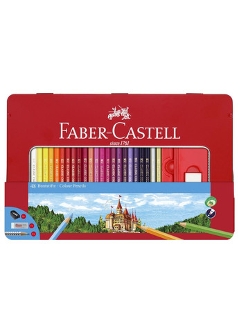Набір олівців 48 кол. FABER CASTELL Classic металева коробка Faber-Castell (284723097)