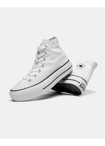 КЕДЫ ЖЕНСКИЕ CONVERSE WMNS CHUCK TAYLOR ALL STAR LIFT HIGH WHITE КОНВЕРС No Brand белые демисезоны (369388969)