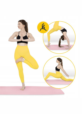 Коврик (мат) спортивный TPE 180 x 60 x 0.6 см для йоги и фитнеса Pink/Grey () 4FIZJO P-5907739317063 (342758191)