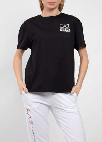 Черная летняя футболка Emporio Armani