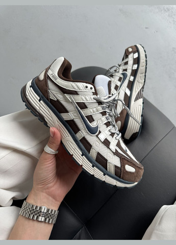 Кросівки жіночі і чоловічі Nike P-6000 White Brown | Найк Р-6000 коричневі No Brand коричневі демісезони (342717906)
