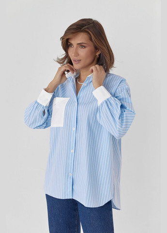 Бавовняна жіноча сорочка в смужку 28359 Lurex (280910002)