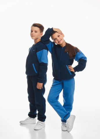 Детский спортивный утепленный костюм на флисе, со змейкой для мальчика Kindamor Little Explorer 2024-2025 (302663611)