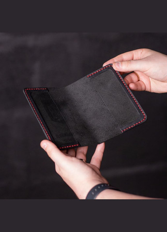 Обкладинка для військового квитка, чорна з червоною ниткою SD Handmade (305416294)