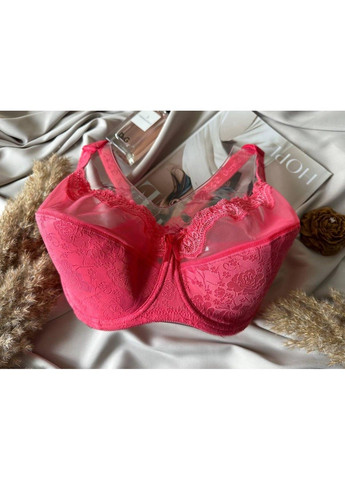 Розовый мягкий бюстгальтер большого размера на чашку g розовый Diorella