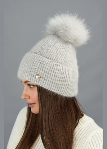 В'язана жіноча шапка з відворотом і бубоном Пілар Braxton (314854877)