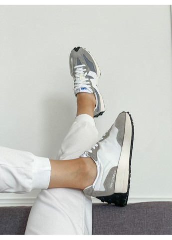 КРОСІВКИ ЖІНОЧІ NEW BALANCE 327 GREY WHITE НЬЮ БЕЛАНС 327 No Brand сірі демісезони (367178117)