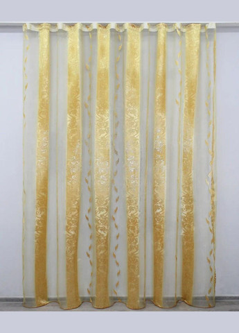 Гардина тюль органза готовая 3 м 300x270 см (tul-1280т-5) No Brand (306633168)