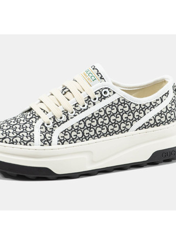 Кросівки жіночі Gucci GG Canvas | Гуччі Канвас чорно-білі No Brand чорно-білі демісезони (365963555)
