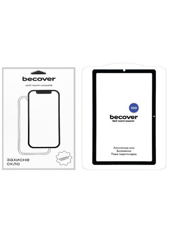 Защитное стекло 10D для планшета Samsung Galaxy Tab S6 Lite 10.4" 2024 (SMP620/SM-P625) - Black BeCover (289872590)