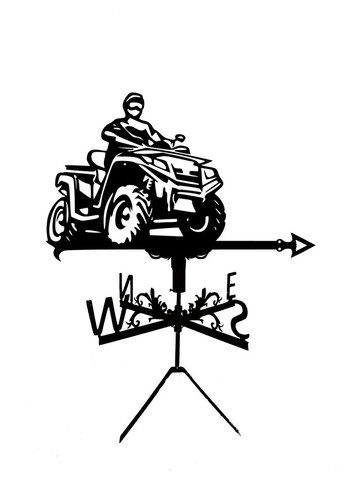 Флюгер на будинок Квадроцикл, флюгер на дах з металу 3 мм. No Brand (368896722)