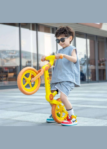 Биговел CS-12496 Желтый детский велобег, нейлоновая рама и вилка колеса EVA 12 Corso (327216155)
