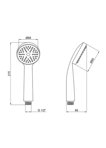 Лейка для ручного душа KRM-C716 Kroner (368593497)
