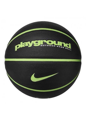 Мяч баскетбольный EVERYDAY PLAYGROUND 8P GRAPHIC DEFLATED BLACK/LIME BLAST/LIME BLAST size 6 Nike (333958356)