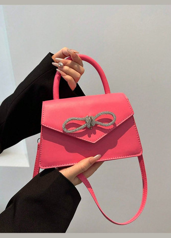 Жіноча класична сумка крос-боді через плече рожева No Brand (290665320)