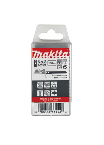 Пильное полотно HCS No3 B07808 (59 мм, 100 шт) для лобзика (7686) Makita (290253683)