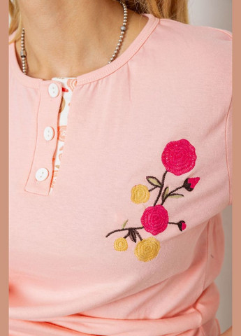 Персиковая всесезон пижама женская с принтом Fashion