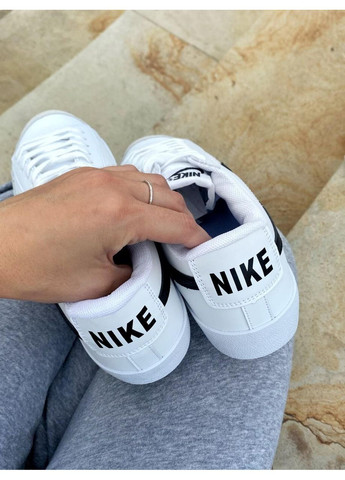 Черные демисезонные кроссовки мужские nike blazer low white black v3 найк блейзер No Brand