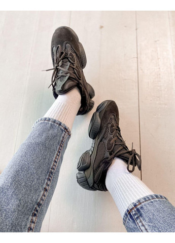 КРОСІВКИ ЖІНОЧІ ADIDAS YEEZY BOOST 500 GRANITE АДІДАС ІЗІ БУСТ No Brand чорні демісезони (369387789)