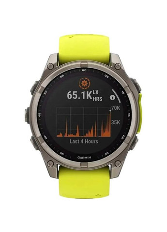 Смарт-годинник Fenix 8 Solar 47mm Sapph Titan Yellow&Graph Sil Band (010-02906-21) Garmin (323088946)