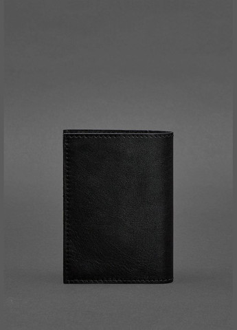 Кожаная обложка для паспорта и военного билета 1.2 черная Краст (A-027287) BlankNote (329186881)