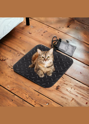 Килимок з підігрівом KM Чорний від USB (Power Bank) + 3 режими роботи Folem (340480158)