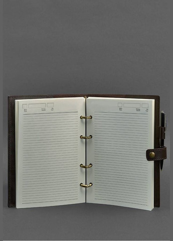 Шкіряний блокнот з датованим блоком (Софт-бук) 9.1 темно-коричневий (A-027483) BlankNote (328961561)