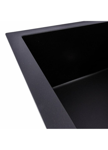 Комплект: Мойка гранитная 6550 CRIPTA + Смеситель Q411MB + Сифон (Черный) Valeso (353495390)