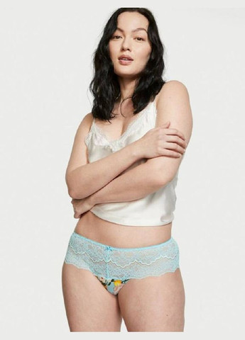 Трусики-бразиліана жіночі Блакитні Victoria's Secret З еластичним поясом (316653513)